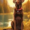 Labrador Retriever By Lake Diamond Painting