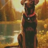 Labrador Retriever By Lake Diamond Painting