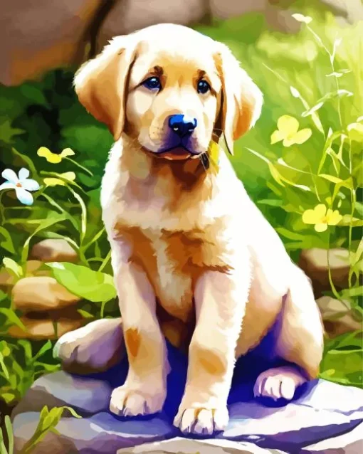 Labrador Puppy Diamond Painting