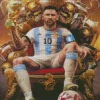 Lionel Messi With Golden Globes Diamond Painting