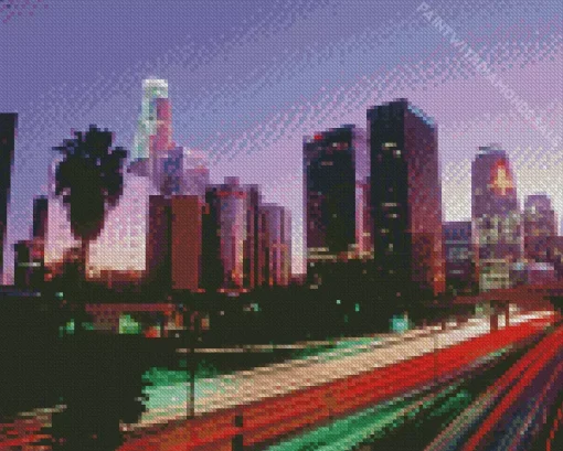 Los Angeles At Night Diamond Painting