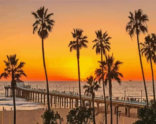 Los Angeles Beach Diamond Painting