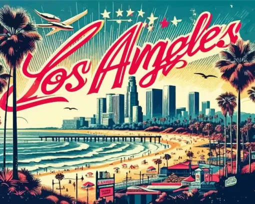 Los Angeles Poster Diamond Painting