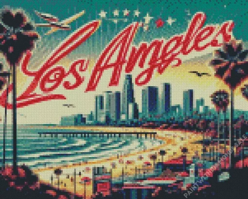 Los Angeles Poster Diamond Painting