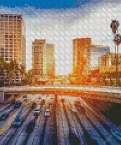 Los Angeles With Sunrise Diamond Painting