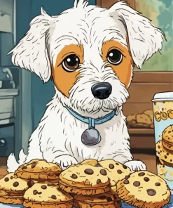 Maltese With Cookies Diamond Painting