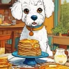 Maltese With Pancakes Diamond Painting