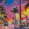 Miami Florida Street Diamond Painting