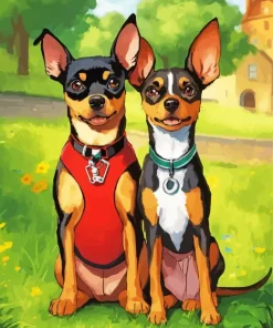 Miniature Pinscher Dogs Diamond Painting