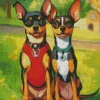 Miniature Pinscher Dogs Diamond Painting