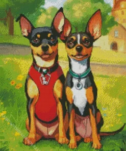 Miniature Pinscher Dogs Diamond Painting