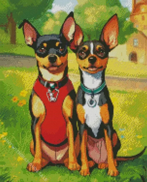 Miniature Pinscher Dogs Diamond Painting