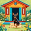 Miniature Pinscher Puppy Diamond Painting