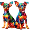 Miniature Pinscher Twins Diamond Painting