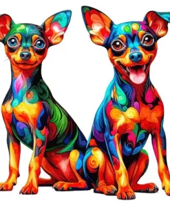 Miniature Pinscher Twins Diamond Painting