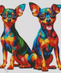 Miniature Pinscher Twins Diamond Painting