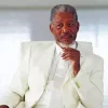 Morgan Freeman In White Suit Diamond Painting