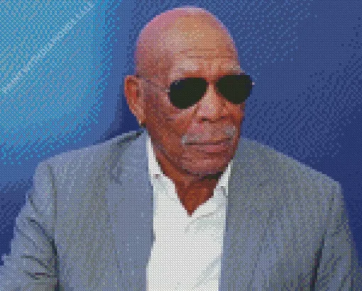 Morgan Freeman With Sunglasses Diamond Painting