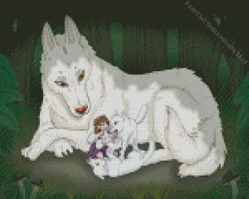 Moro In Princess Mononoke Diamond Painting