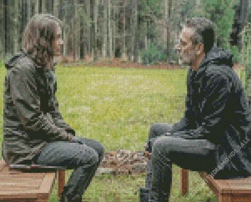 Negan And Maggie Diamond Painting