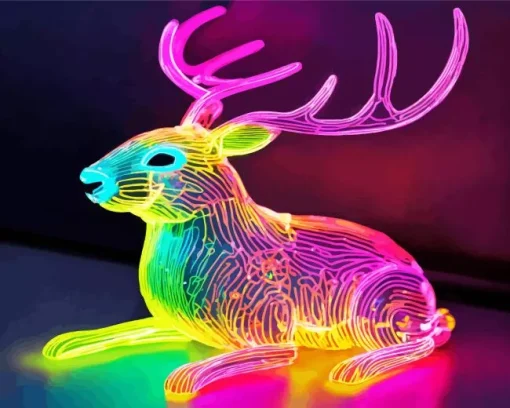 Neon Bunny Diamond Painting