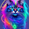 Neon Cat Diamond Painting