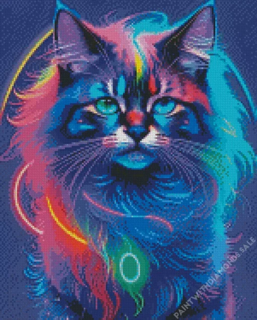 Neon Cat Diamond Painting