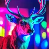 Neon Deer Art Diamond Painting