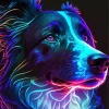 Neon Dog Diamond Painting