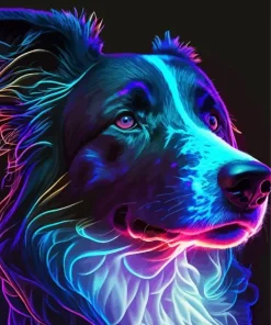 Neon Dog Diamond Painting