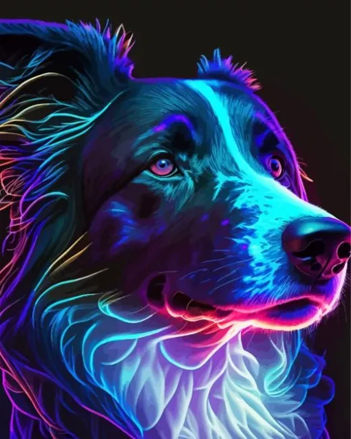 Neon Dog Diamond Painting