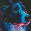 Neon Dog Diamond Painting