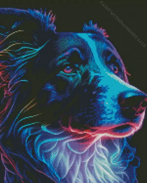 Neon Dog Diamond Painting