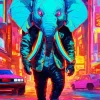 Neon Elephant Diamond Painting