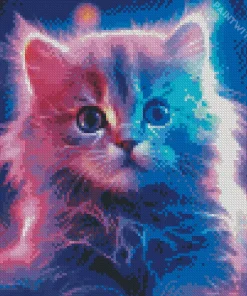 Neon Kitten Diamond Painting