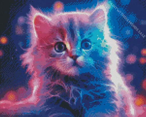 Neon Kitten Diamond Painting