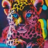 Neon Leopard Diamond Painting