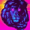 Neon Lion Diamond Painting