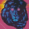 Neon Lion Diamond Painting