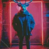 Neon Mr Deer Diamond Painting