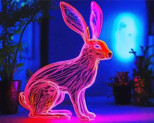 Neon Rabbit Diamond Painting