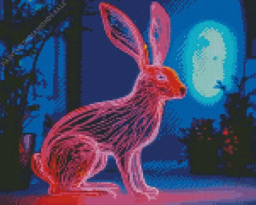 Neon Rabbit Diamond Painting