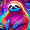 Neon Sloth Diamond Painting