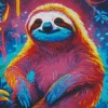 Neon Sloth Diamond Painting