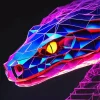 Neon Snake Diamond Painting