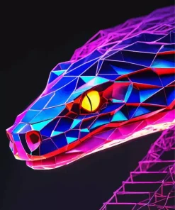 Neon Snake Diamond Painting