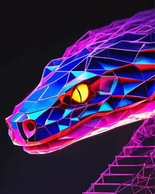 Neon Snake Diamond Painting