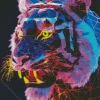 Neon Tiger Art Diamond Painting