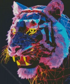 Neon Tiger Art Diamond Painting