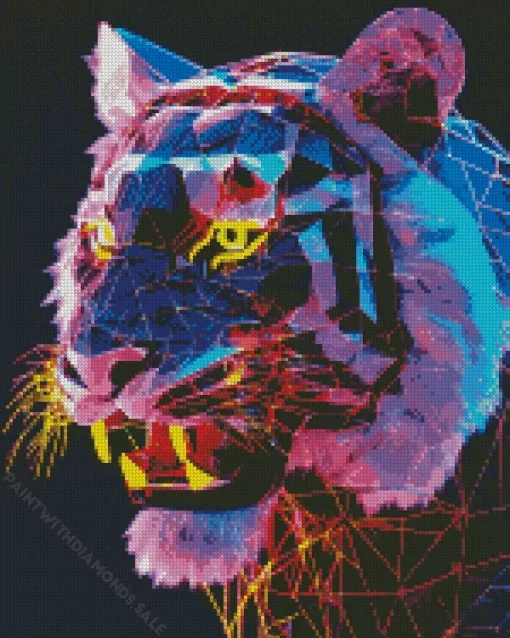 Neon Tiger Art Diamond Painting